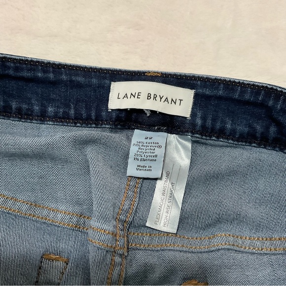 Lane Bryant Blue Denim Jeans Size 22 High Rise Straight - Picture 7 of 8